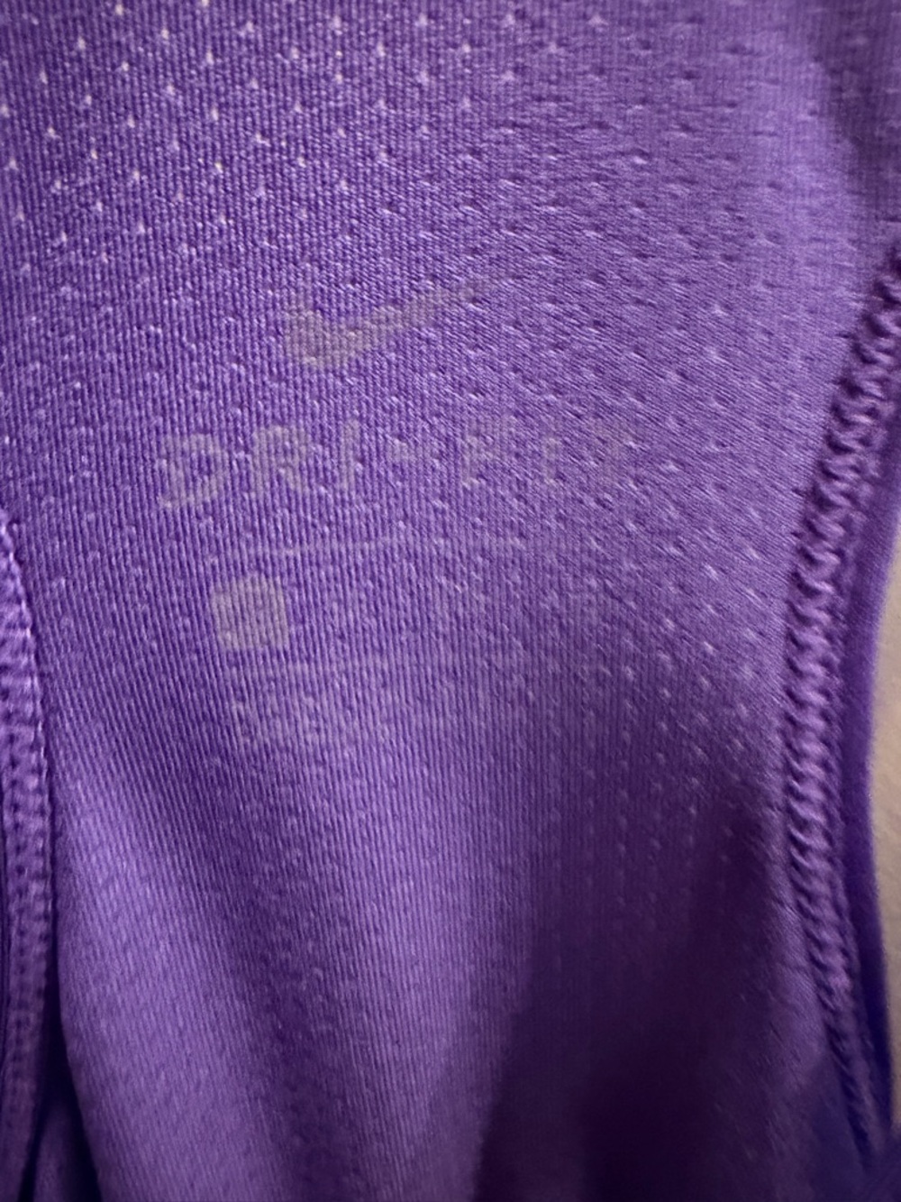 Nike Purple Performance Racerback Tank with Yellow NIKE Script - Picture 2 of 2